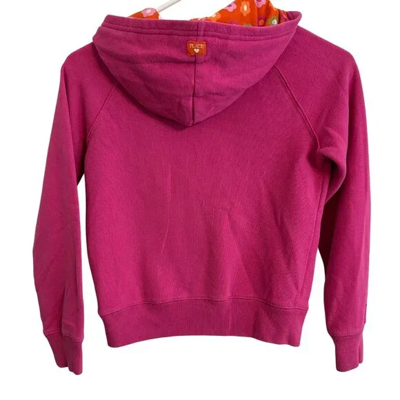 Place 89 Girl's Hot Pink Hooded Sweatshirt Butterfly Graphic Princess Cool Sz M - Picture 2 of 9